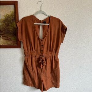 Patagonia Rust Button Front Jumpsuit